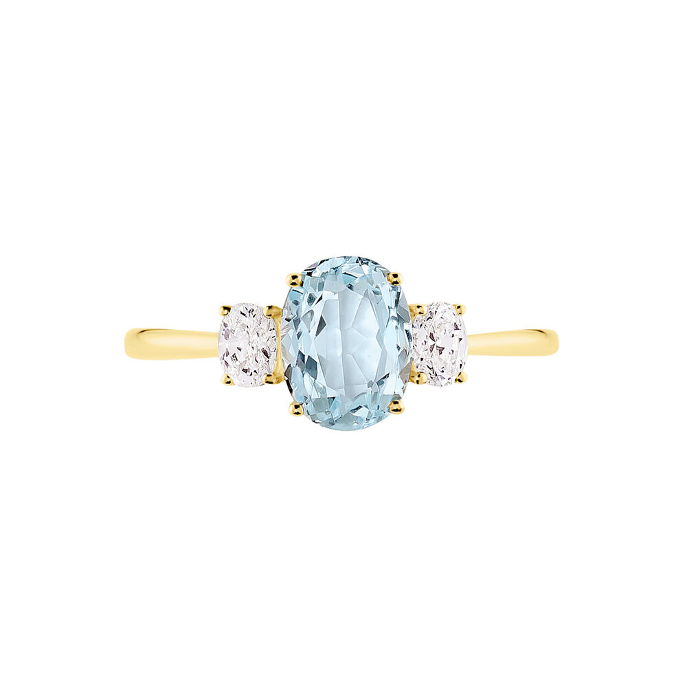 Bague Carroll Or Jaune Topaze Oxyde De Zirconium - Bagues pierres fines Femme | Marc Orian