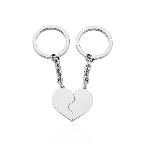 Porte Clefs Erik Acier Blanc - Bijoux fantaisie Famille | Marc Orian