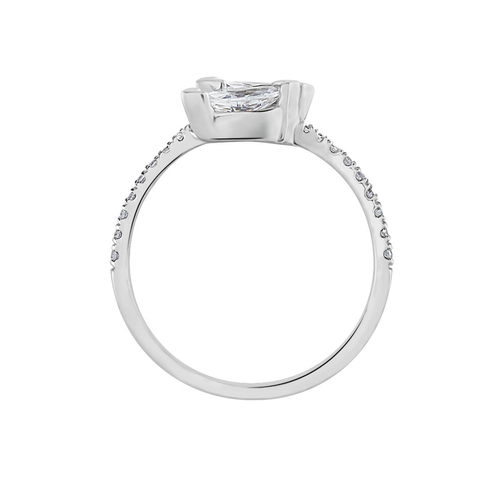 Bague Nevarte Argent Blanc Oxyde De Zirconium - Bagues avec pierre Femme | Marc Orian