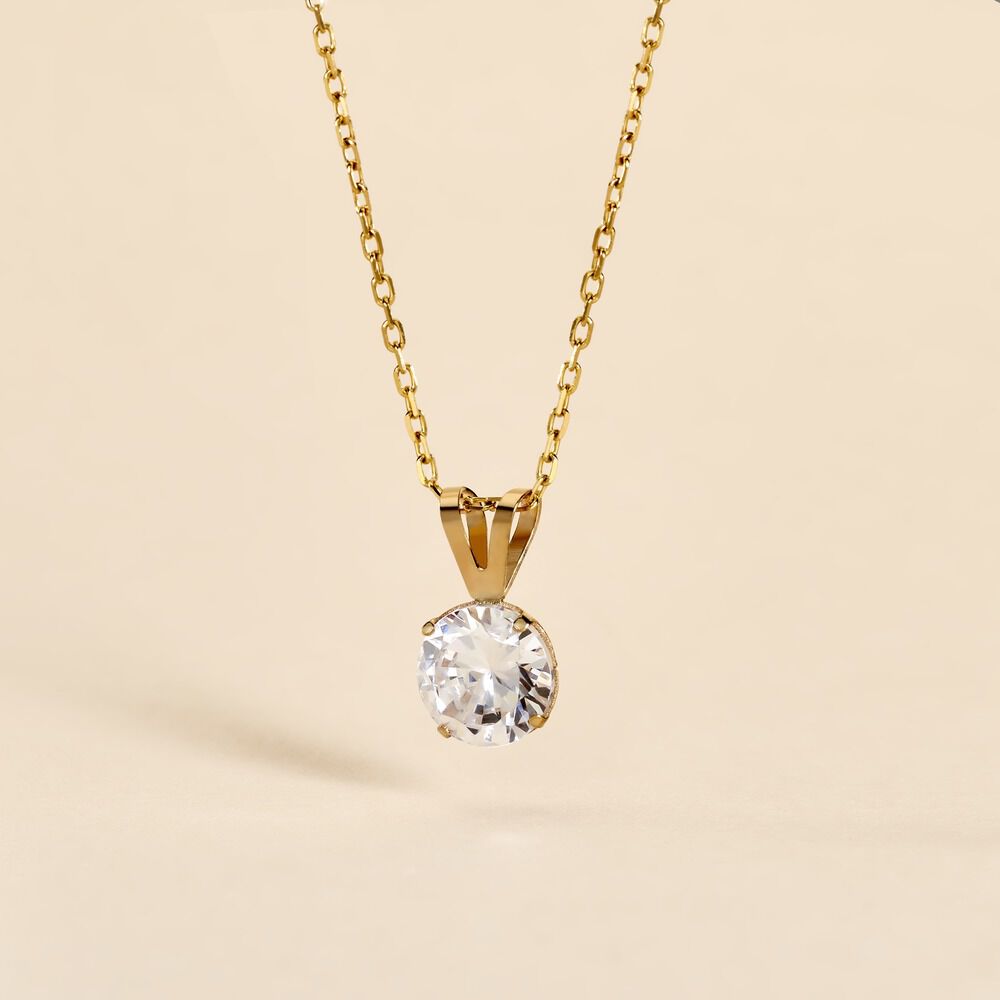 Pendentif Or Jaune Oxyde De Zirconium - Pendentifs Femme | Marc Orian