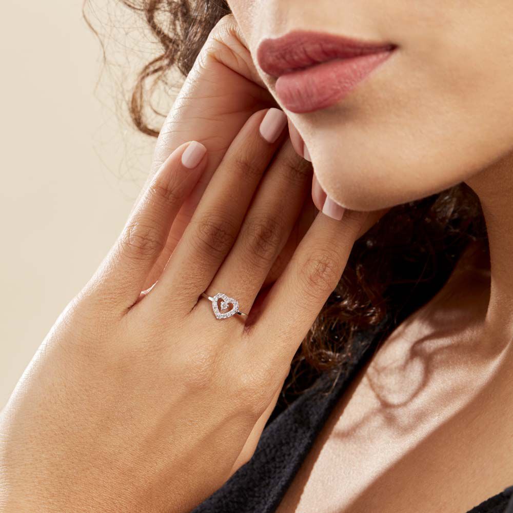 Bague Gautiere Argent Oxyde De Zirconium - Bagues de promesse Femme | Marc Orian