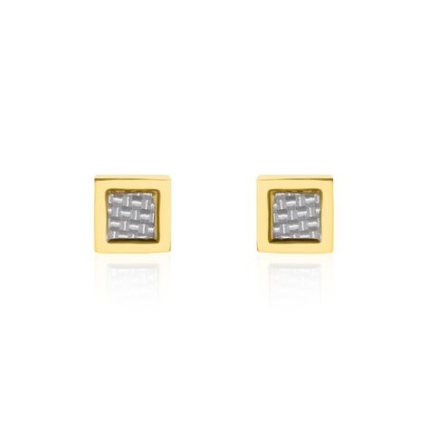 Boucles D'oreilles Puces Phebus Him Acier Doré Carbone - Puces Homme | Marc Orian