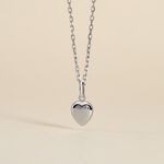 Pendentif Eudocie Coeur Lisse Or Blanc - Pendentifs Famille | Marc Orian