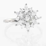 Bague Allassane Or Blanc Oxyde De Zirconium - Bagues avec pierre Femme | Marc Orian