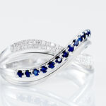 Bague Or Blanc Maudy Saphirs Diamants - Bagues vintage Femme | Marc Orian