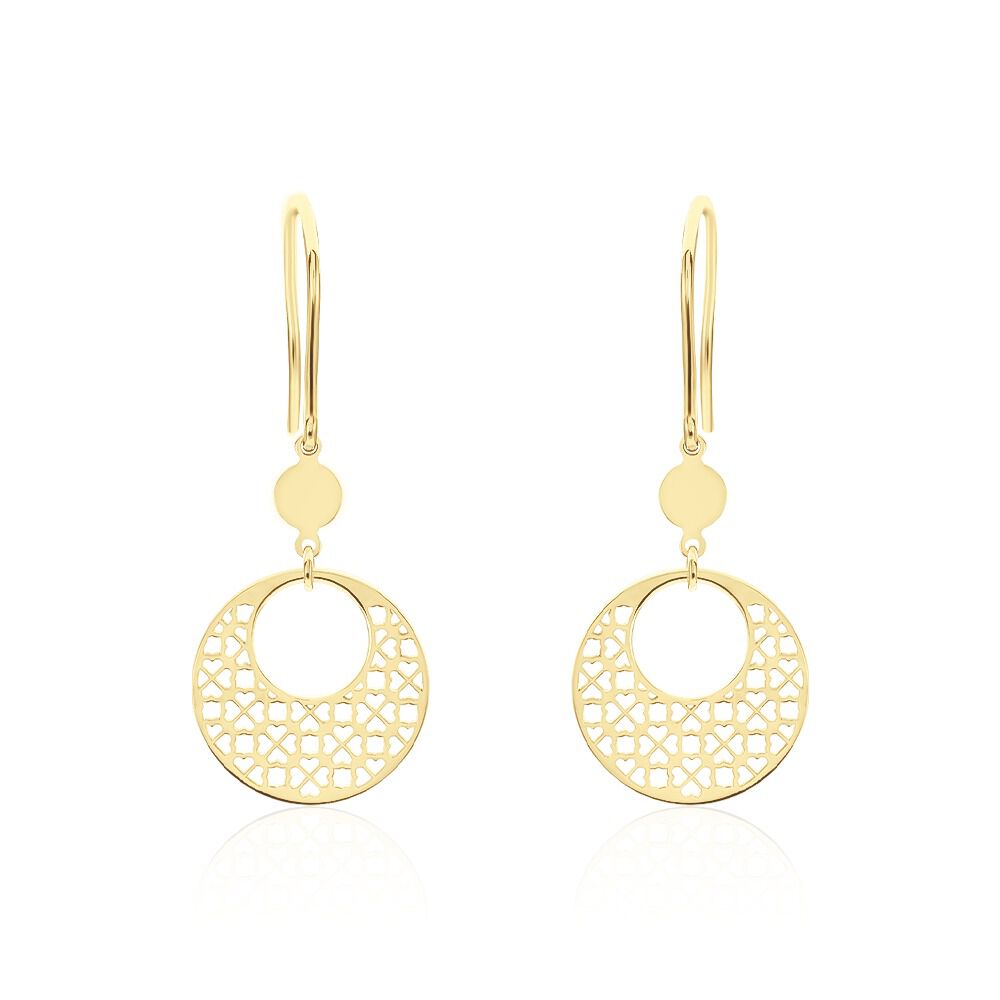 Boucles D'oreilles Pendantes Clacya Or Jaune - Pendantes Femme | Marc Orian