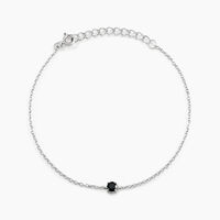 Bracelet Lylwenn Argent Blanc Oxyde De Zirconium Noir