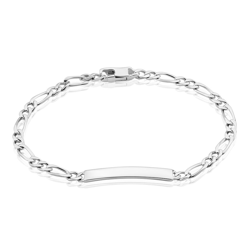 Bracelet Identité Argent Blanc Vila - Gourmettes Homme | Marc Orian