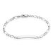 Bracelet Identité Argent Blanc Vila - Gourmettes Homme | Marc Orian