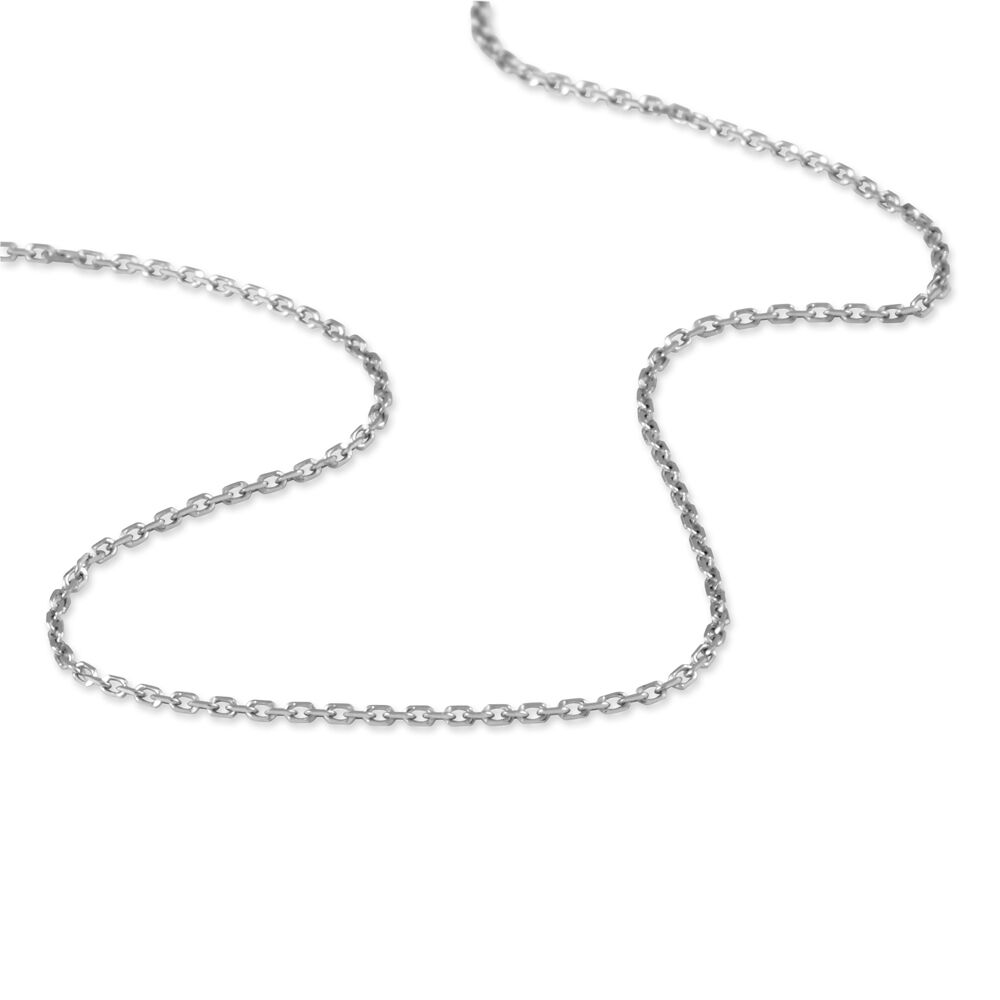 Cha&icirc;ne Igoa Maille For&ccedil;at Diamantee Or Blanc - Chaines Femme | Marc Orian