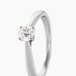 Bague Solitaire Vicoeuria Or Blanc Diamant Synth&eacute;tique - Parures de mariage Femme | Marc Orian