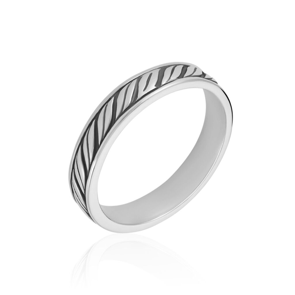 Bague Davin Argent Blanc - Bagues grosses Homme | Marc Orian