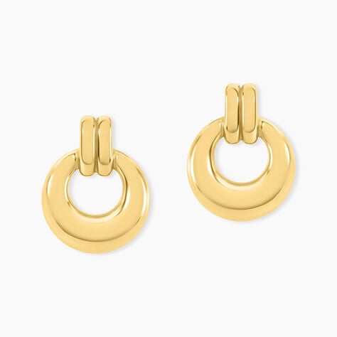 Boucles D'Oreilles Pendantes Vaidah Acier Jaune - Pendantes Femme | Marc Orian