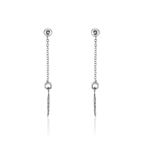 Boucles D'oreilles Pendantes Argent Blanc Maic - Pendantes Femme | Marc Orian