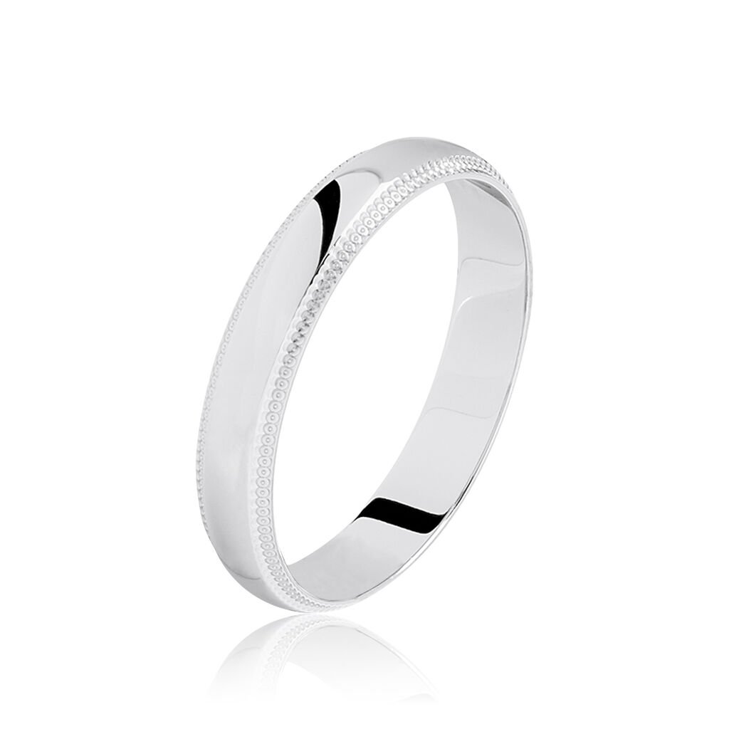 Alliance Irais Demi Jonc Classique Or Blanc - Alliances personnalis&eacute;es Famille | Marc Orian