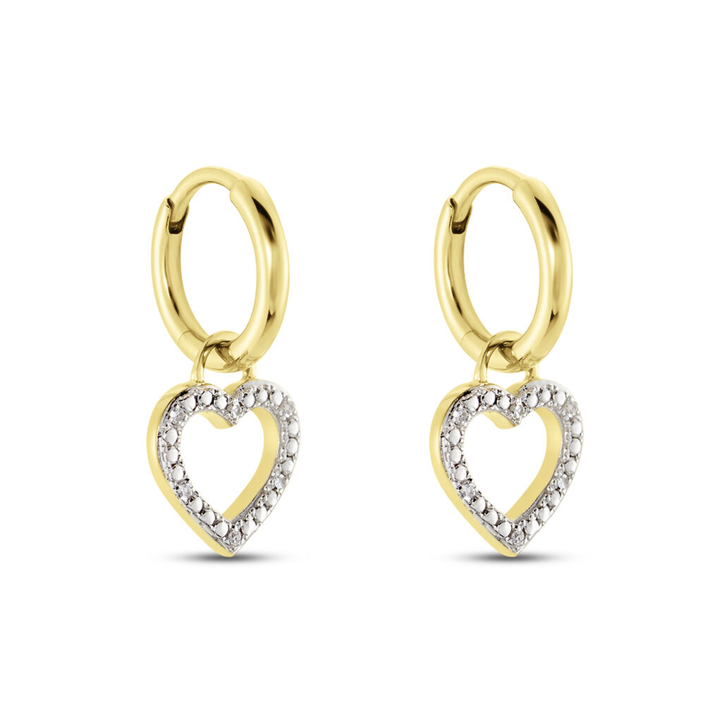 Créoles Belitana Or Jaune Diamant - Boucles d'oreilles pierres précieuses Femme | Marc Orian