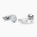 Boutons De Manchettes Jourdan Athos Acier Argenté Nacre - Boutons de manchette Homme | Marc Orian