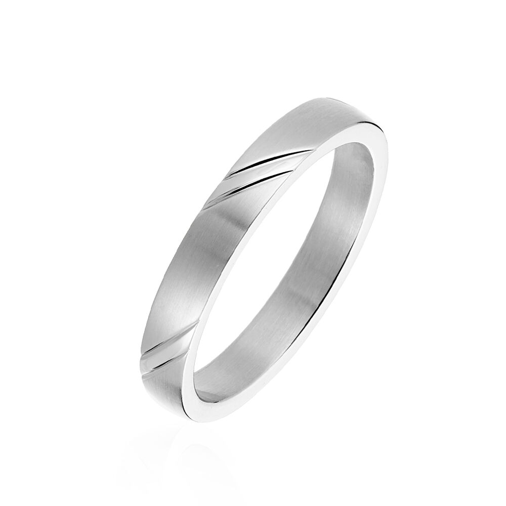 Bague Acier Blanc - Bijoux fantaisie Homme | Marc Orian