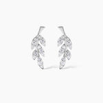 Boucles D'oreilles Puces Alma Argent Blanc Oxyde De Zirconium - Puces Femme | Marc Orian