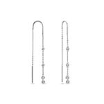 Boucles D'oreilles Pendantes Mascaret Argent Blanc Oxyde De Zirconium - Pendantes Femme | Marc Orian