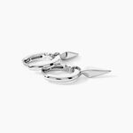 Cr&eacute;oles Trana Argent Blanc - Boucles d'oreilles pampille Femme | Marc Orian