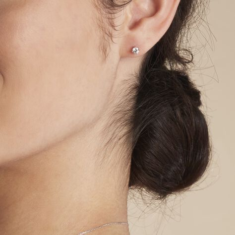 Boucles D'oreilles Puces Or Blanc Victoria Diamants - Clous d'oreilles Femme | Marc Orian