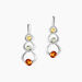 Boucles D'oreilles Pendantes Agneta Argent Blanc Ambre - Pendantes Femme | Marc Orian