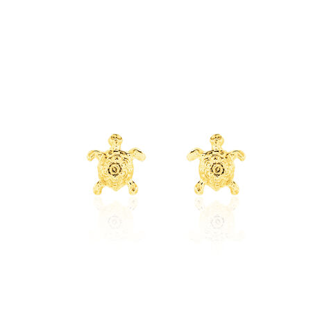 Boucles D'oreilles Puces Almahae Tortue Or Jaune - Puces Famille | Marc Orian