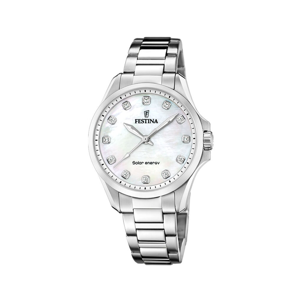 Montre Festina Solar Energy Nacre Blanche - Montres classiques Femme | Marc Orian