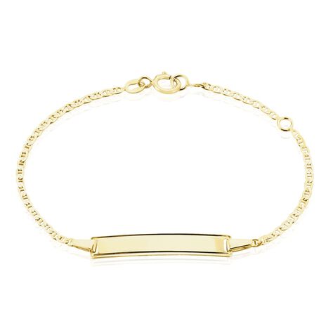 Bracelet Identit&eacute; Fanelia Maille Marine Or Jaune - Gourmettes Enfant | Marc Orian