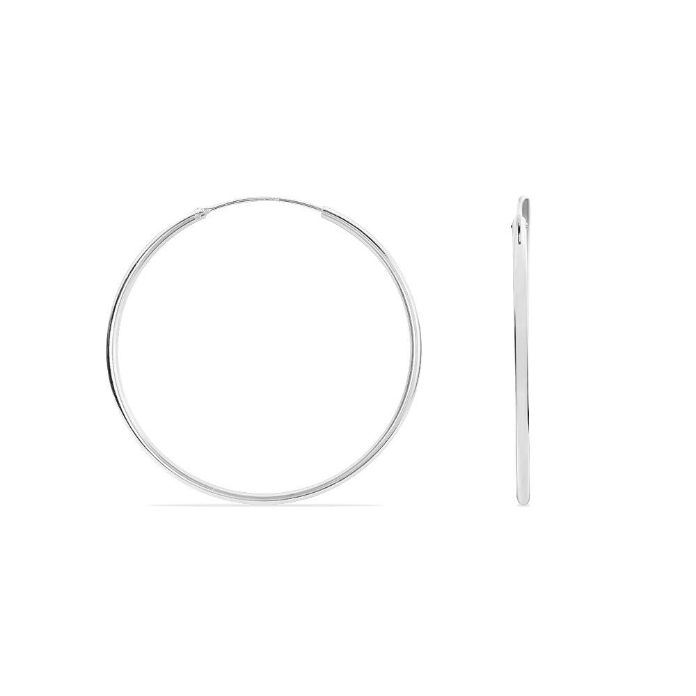 Créoles Argent Blanc Olympia - Créoles Femme | Marc Orian