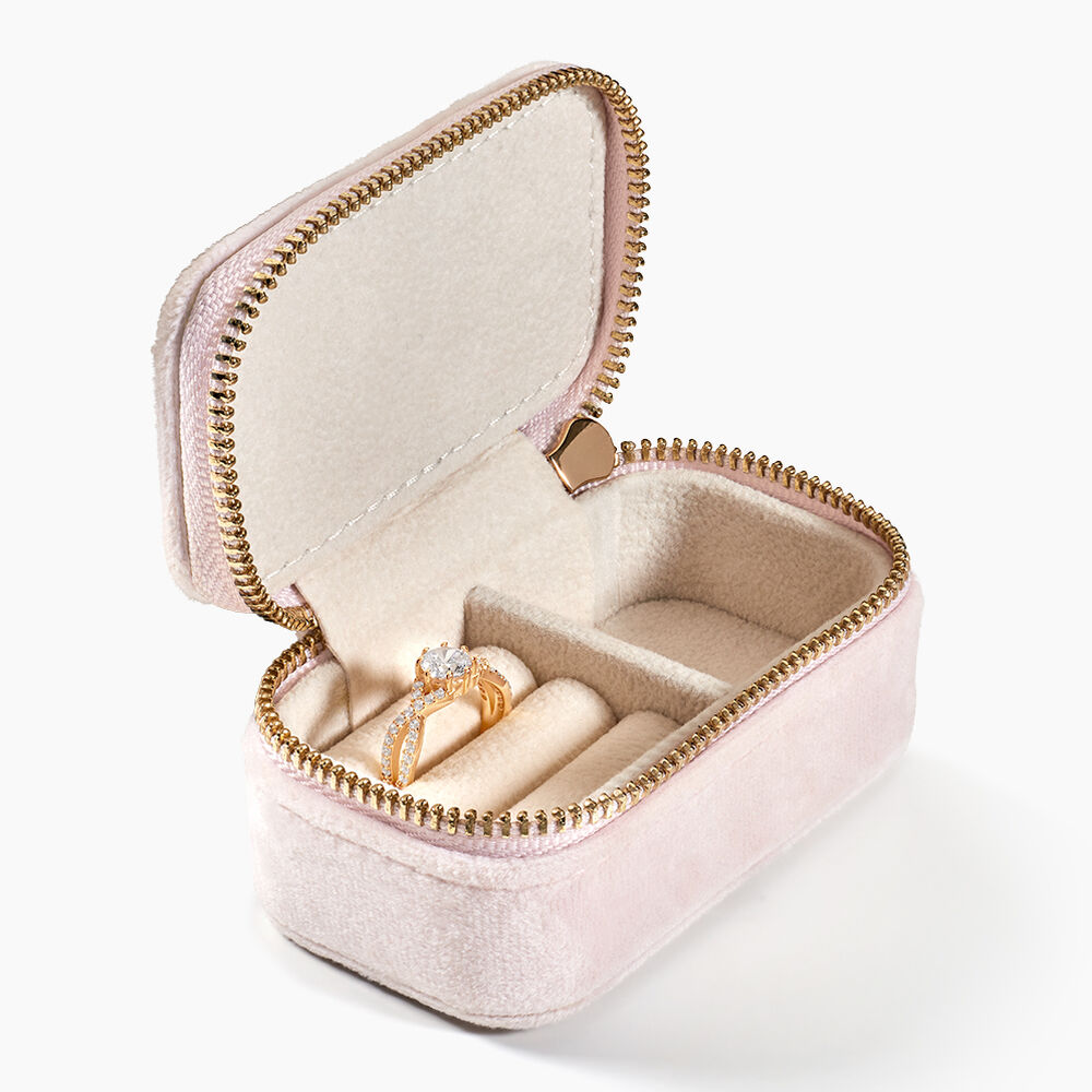 Boite &agrave; Bijou Tissu Rose - Soins et accessoires Famille | Marc Orian