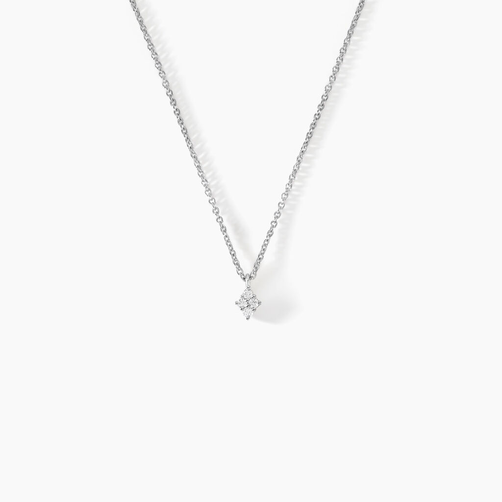 Collier Filipine Argent Blanc Diamant Synthétique - Colliers avec pierres Femme | Marc Orian