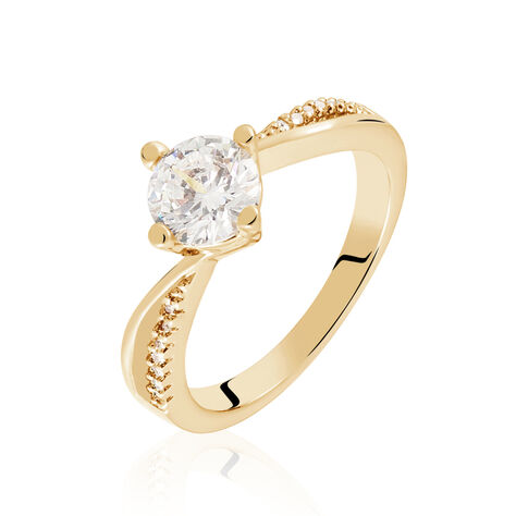 Bague Solitaire Sarah-lee Plaqué Or Jaune Oxyde De Zirconium - Bagues Solitaire Femme | Marc Orian