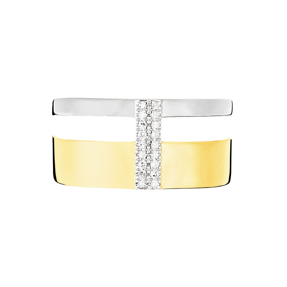 Bague Rainbow Or Bicolore Diamant - Bagues pierres précieuses Femme | Marc Orian