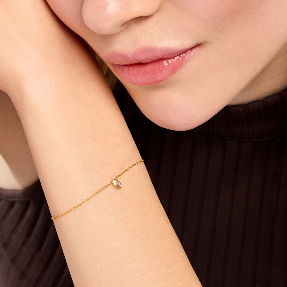 Bracelet Steffie Plaqu&eacute; Or Jaune Oxyde De Zirconium - Bracelets fantaisie Femme | Marc Orian