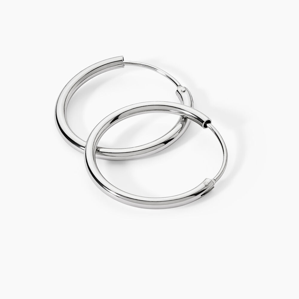 Cr&eacute;oles Argent Blanc Olympia - Cr&eacute;oles Femme | Marc Orian