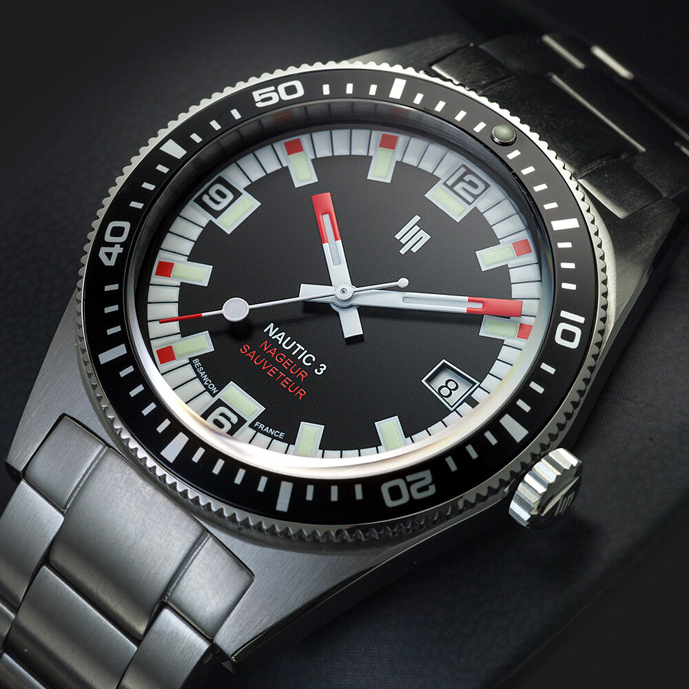 Montre Lip Nautic 3 Noir - Montres automatiques Homme | Marc Orian