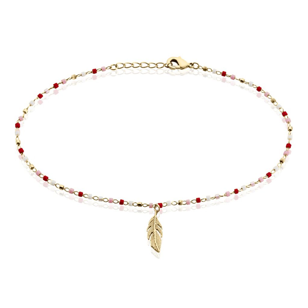 Chaine De Cheville Plaqu&eacute; Or Jaune Mica Perles De Miyuki - Chaines de cheville Femme | Marc Orian