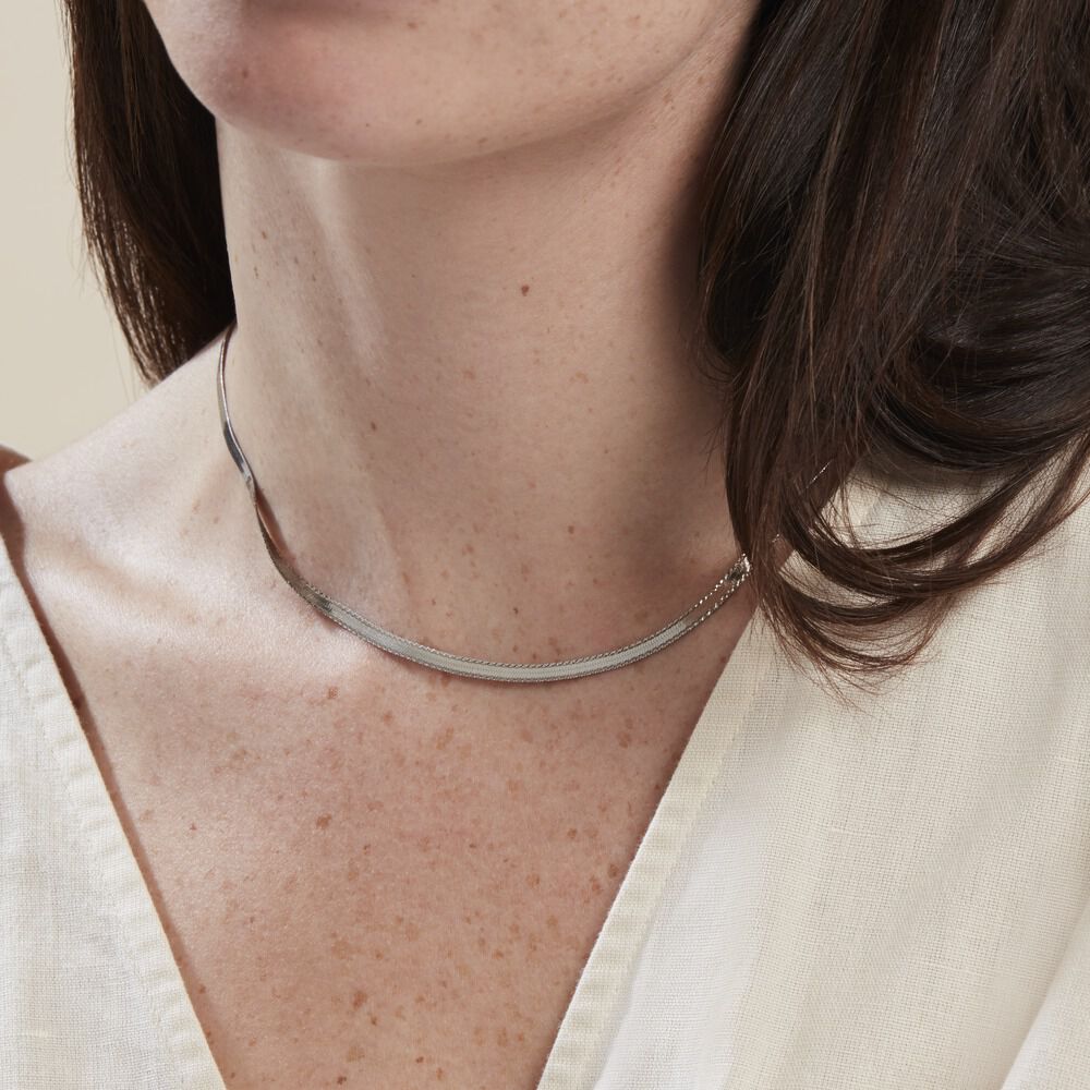 Collier Argent Blanc Alyona - Chaines Femme | Marc Orian