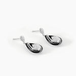 Boucles D'oreilles Pendantes Marina Cera Argent  C&eacute;ramique Et Oxyde - Pendantes Femme | Marc Orian