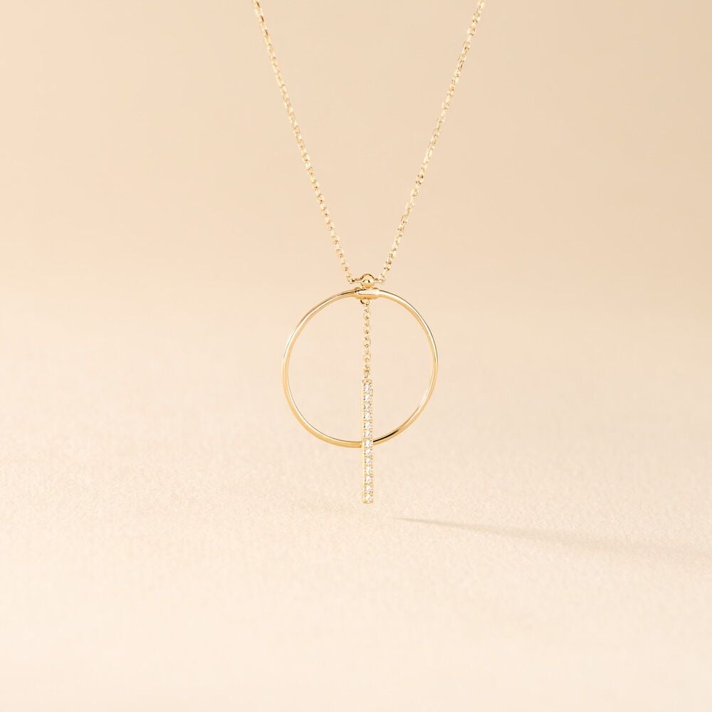 Collier Or Jaune Guda Oxyde De Zirconium - Colliers avec pierres Femme | Marc Orian