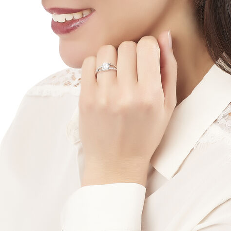 Bague Maelly Argent Blanc Oxyde De Zirconium - Bagues Solitaire Femme | Marc Orian