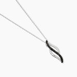 Collier Courbes Or Blanc Diamant - Colliers avec pierres Femme | Marc Orian