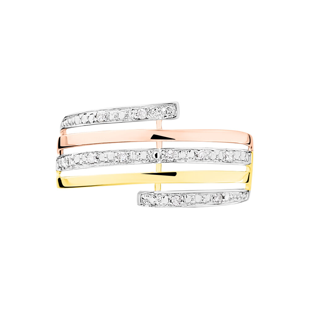 Bague Eleonore Or Tricolore Diamant - Bagues pierres précieuses Femme | Marc Orian
