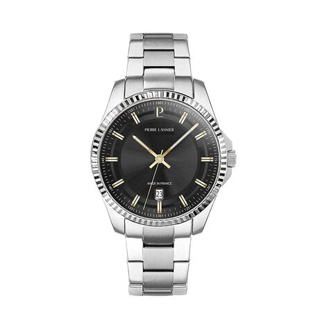 Montre Pierre Lannier Lannier Metropolitain 40 Noir - Montres &eacute;tanches Homme | Marc Orian