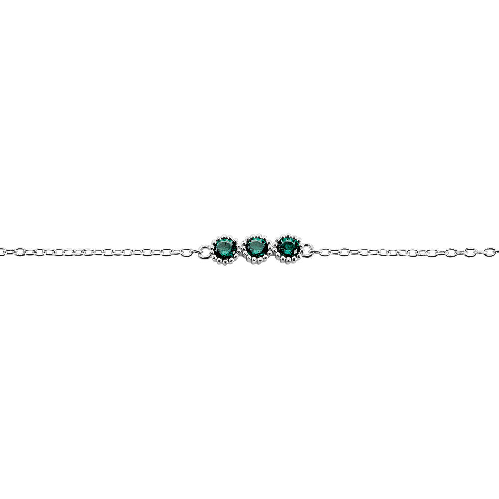 Bracelet Kasey Argent Blanc Oxyde De Zirconium - Bracelets chaînes Femme | Marc Orian