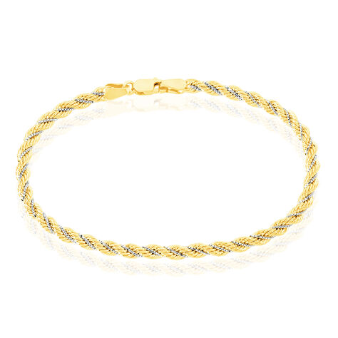 Bracelet Jerry Maille Corde Et Venitienne Or Bicolore - Bracelets mailles Femme | Marc Orian