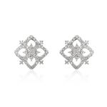 Boucles D'oreilles Puces Vasya Or Blanc Diamant - Puces Femme | Marc Orian