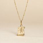 Pendentif Lamie Zodiaque Parchemin Or Jaune - Bijoux personnalis&eacute;s Famille | Marc Orian